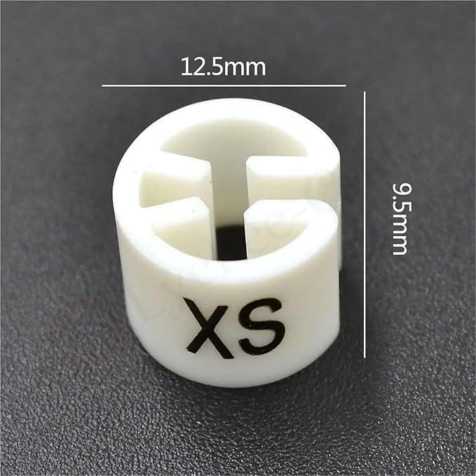 Durable 400pcs Colored Hanger Sizer Circle Garment Markers XXS-5XL Plastic Size Marker Clips Tags Gift Clothes Snap On(XL Green)