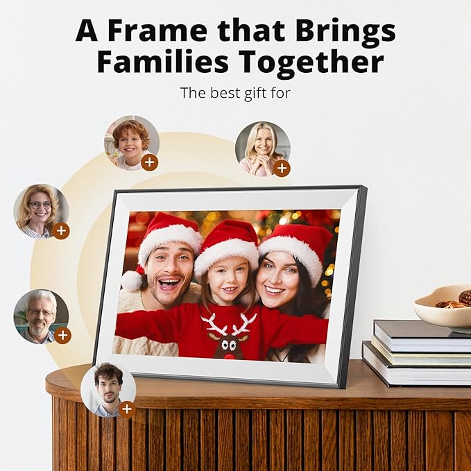 Dragon Touch 15.6 Inch Large Digital Picture Frame - WiFi Digital Photo Frame with 32GB Storage FHD 1080P Touch Screen Auto-Rotate Share Photos/Videos Instantly via Free App Best Gifts for Mom