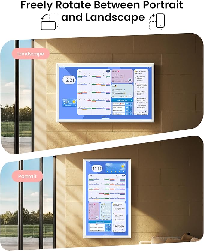 Digital Calendar Wall Touch Screen Wall Calendar (32 Inch Smart Digital Calendar Family Schedules Meal Planning Business Chore Chart)