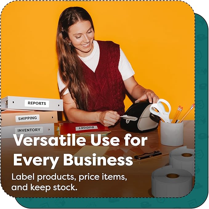 Aegis Adhesives - Replacement for DYMO 30347 (12 Rolls 9000 Labels) 1 X 1 1/2 Direct Thermal Barcode and Book Spine Labels - Compatible with LabelWriter 450 450 Turbo 4XL (NOT 550 5XL)