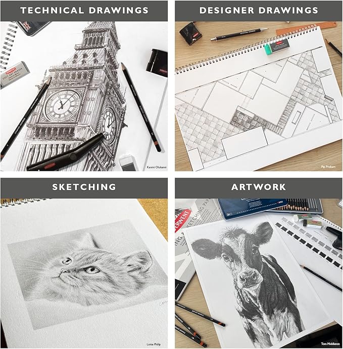 Derwent Graphic Pencils Metal Tin 24 Count (34202)