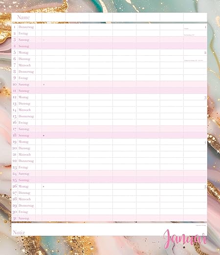 Glamour Flexible Planner 34.5 x 40 cm