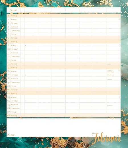 Glamour Flexible Planner 34.5 x 40 cm