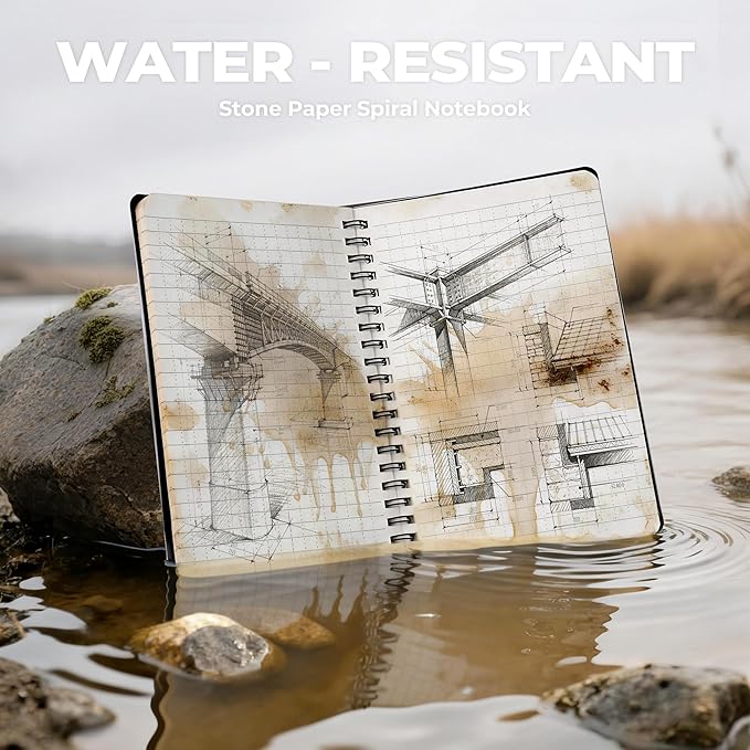 Nicpro 1.3mm Mechanical Pencil Set in Leather Bag with Waterproof Field Notebooks 3PCS Metal Heavy Duty Carpenter Pencil with Lead Refill &amp Eraser for Outdoor Journal Travel Drafting Drawing