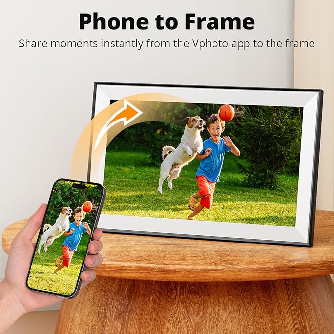 Dragon Touch 15.6 Inch Large Digital Picture Frame - WiFi Digital Photo Frame with 32GB Storage FHD 1080P Touch Screen Auto-Rotate Share Photos/Videos Instantly via Free App Best Gifts for Mom