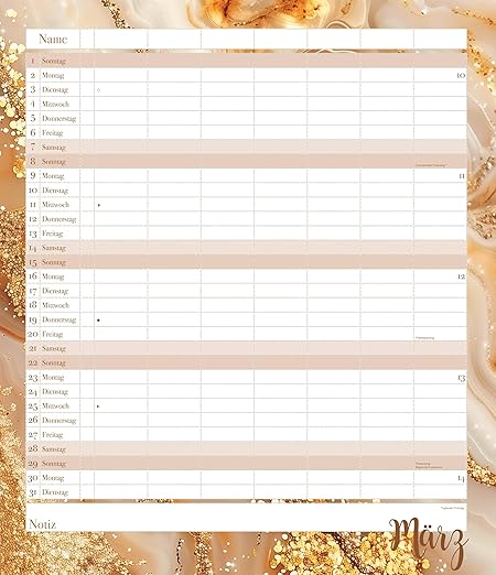 Glamour Flexible Planner 34.5 x 40 cm